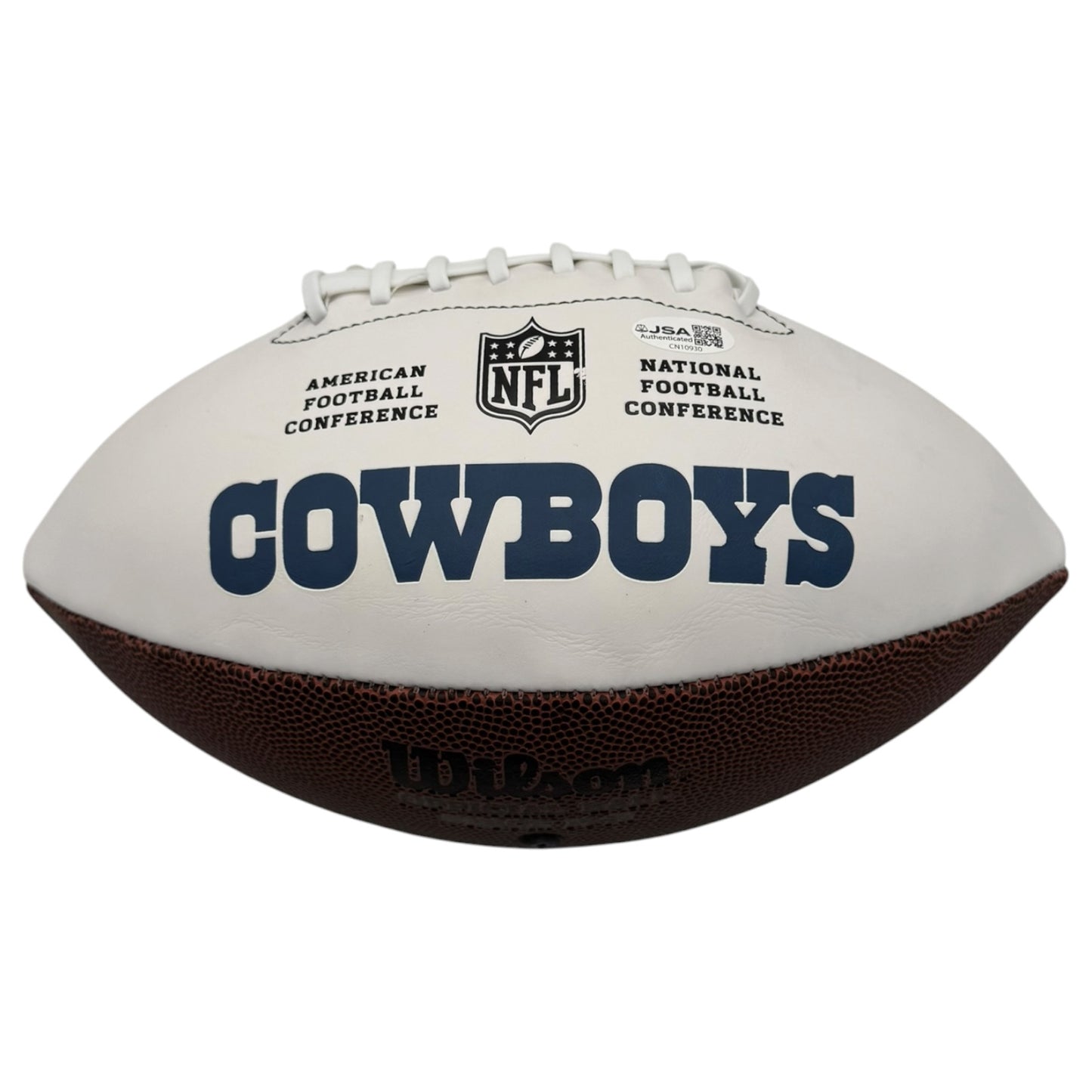 Drew Bledsoe Autographed Dallas Cowboys Logo Football - JSA