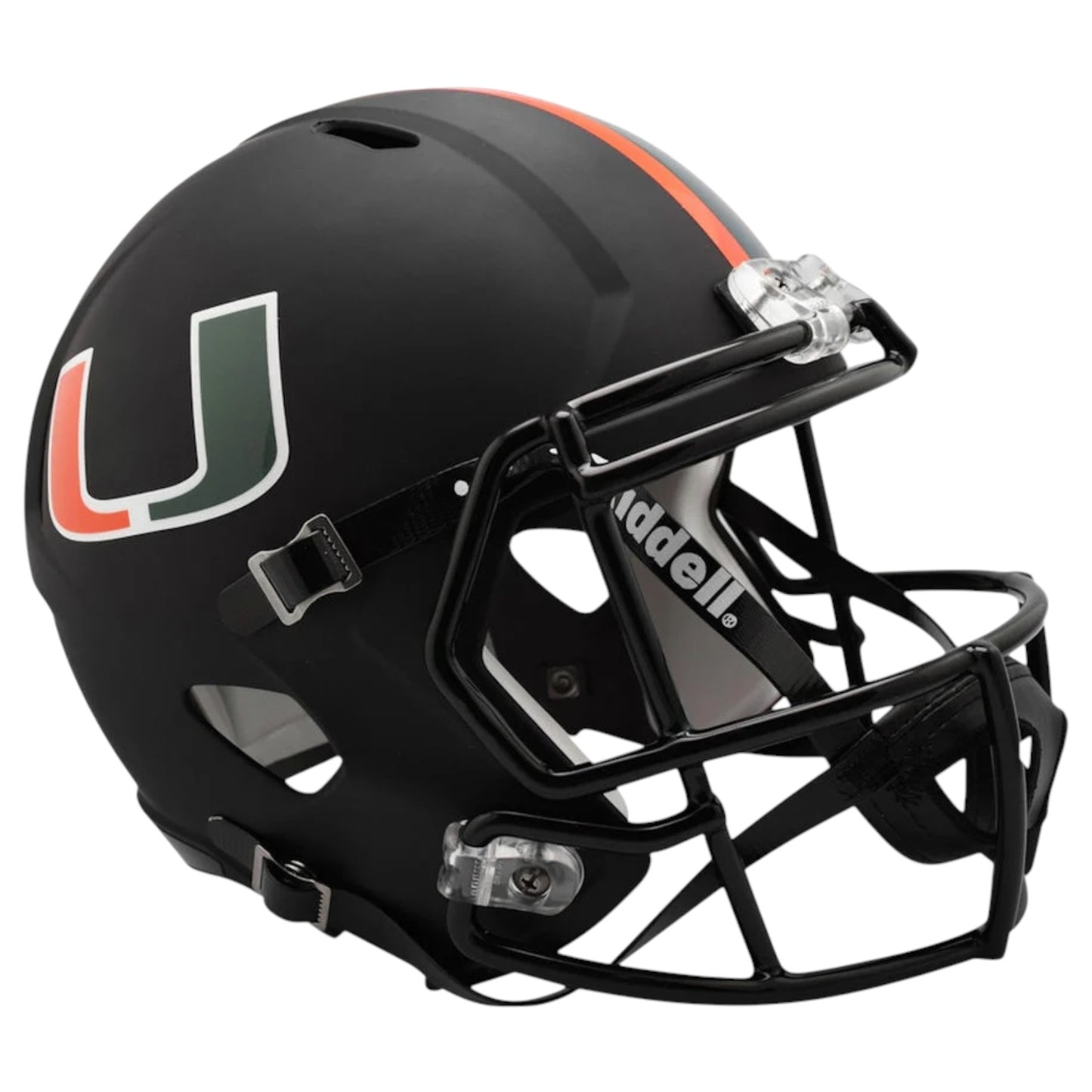 PRE-ORDER - 2001 Miami Hurricanes Team Autographed (Black Nights Matte) Deluxe Full-Size Replica Helmet - JSA