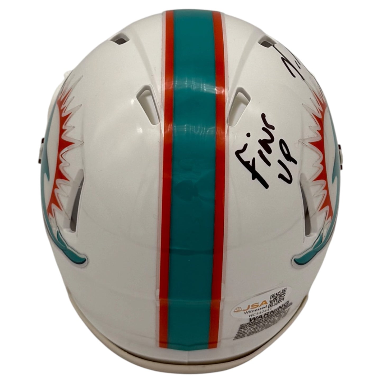 Vernon Carey Autographed Miami Dolphins (Speed) Mini Helmet - JSA