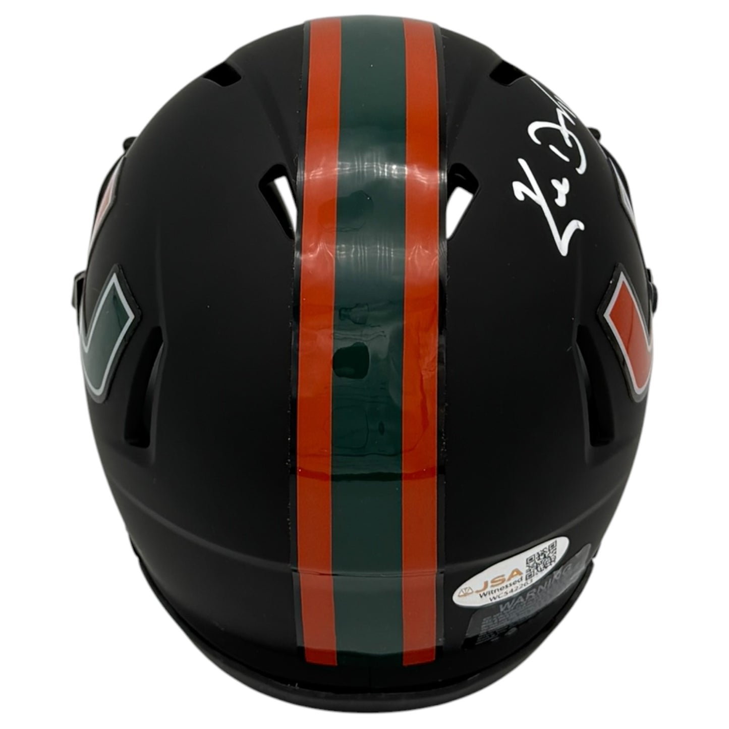 Ken Dorsey Autographed Miami Hurricanes (Black Nights Matte) Mini Helmet - JSA