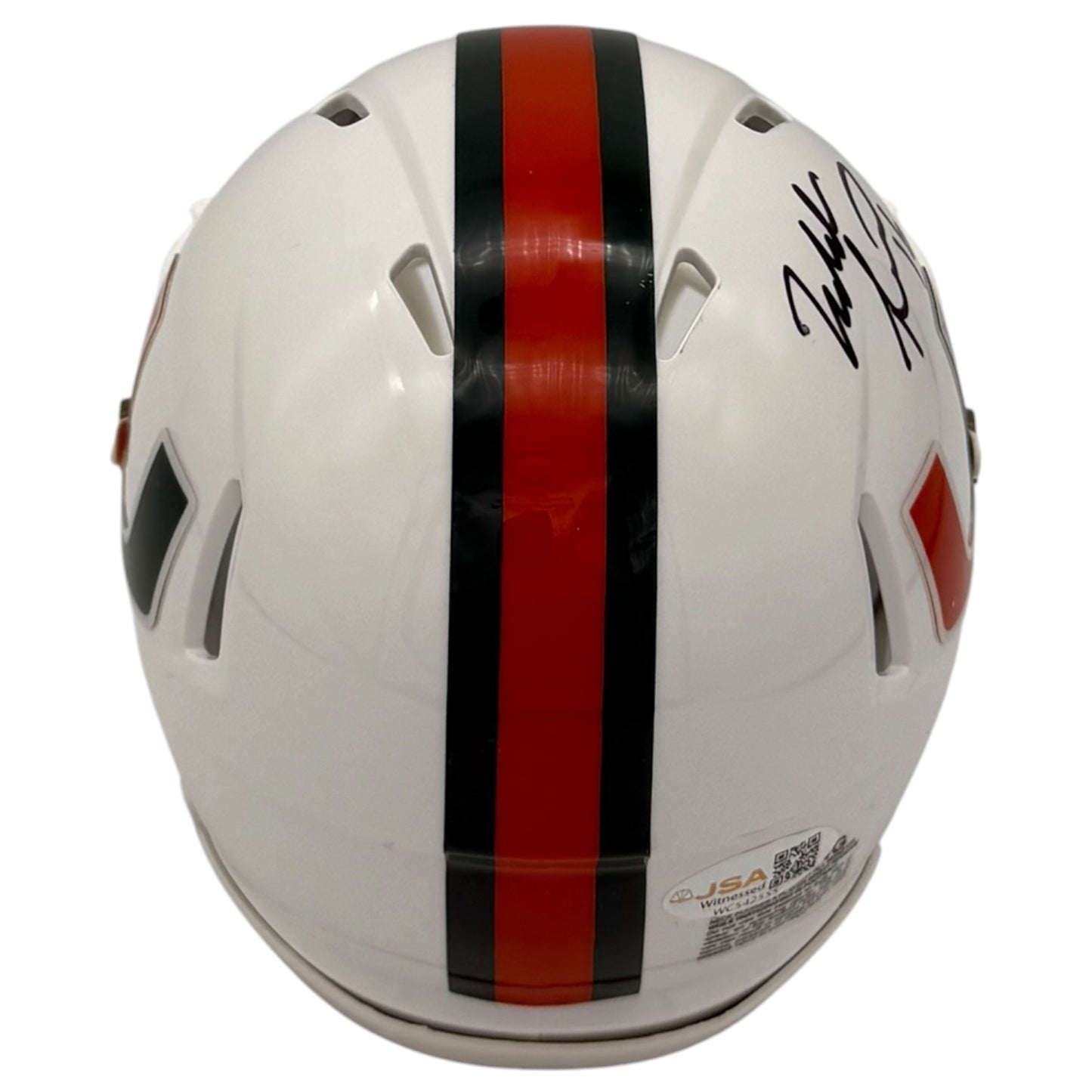 Todd Sievers Autographed Miami Hurricanes (Speed) Mini Helmet - JSA