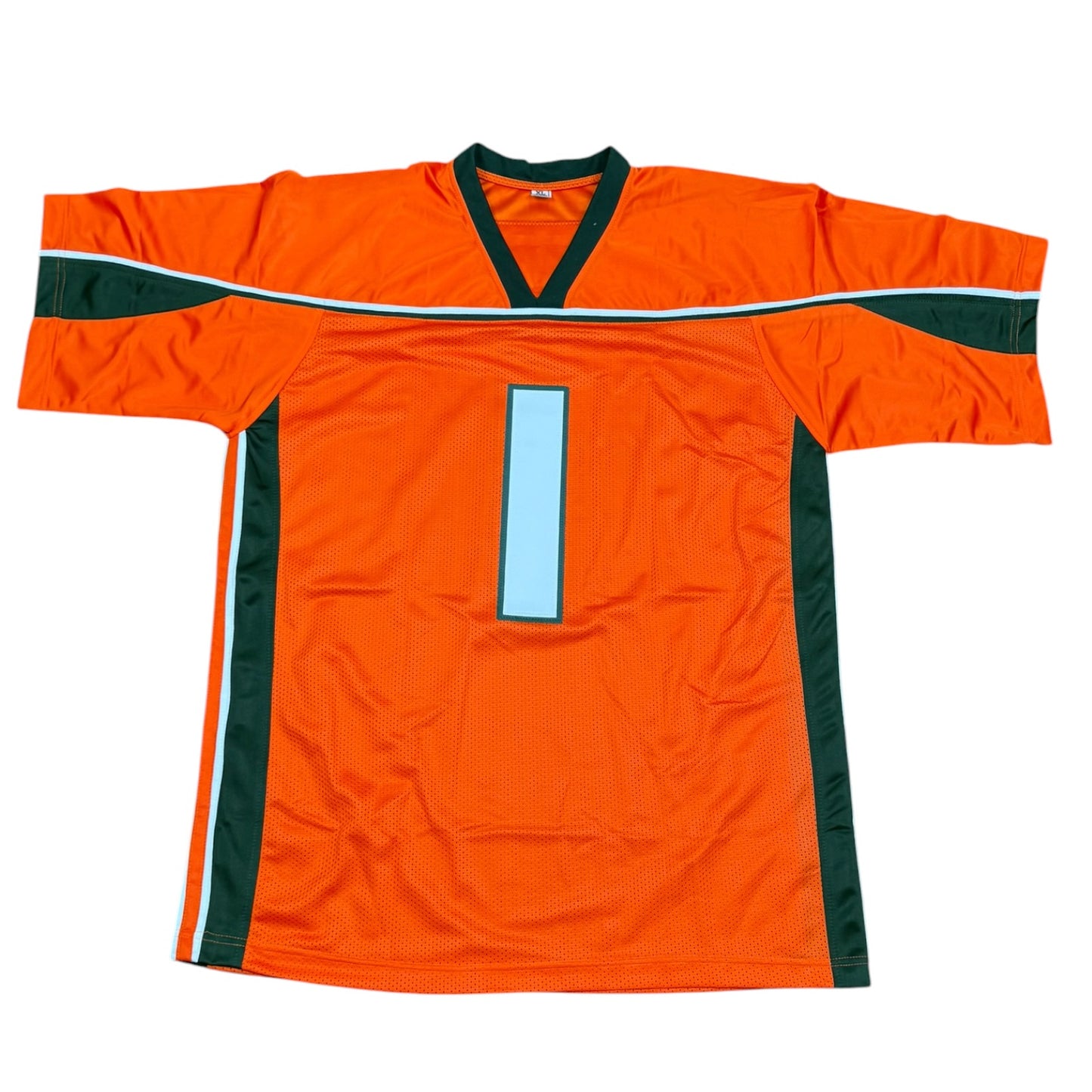 Roscoe Parrish Autographed Miami (Orange #1) Custom Stitched Jersey - JSA