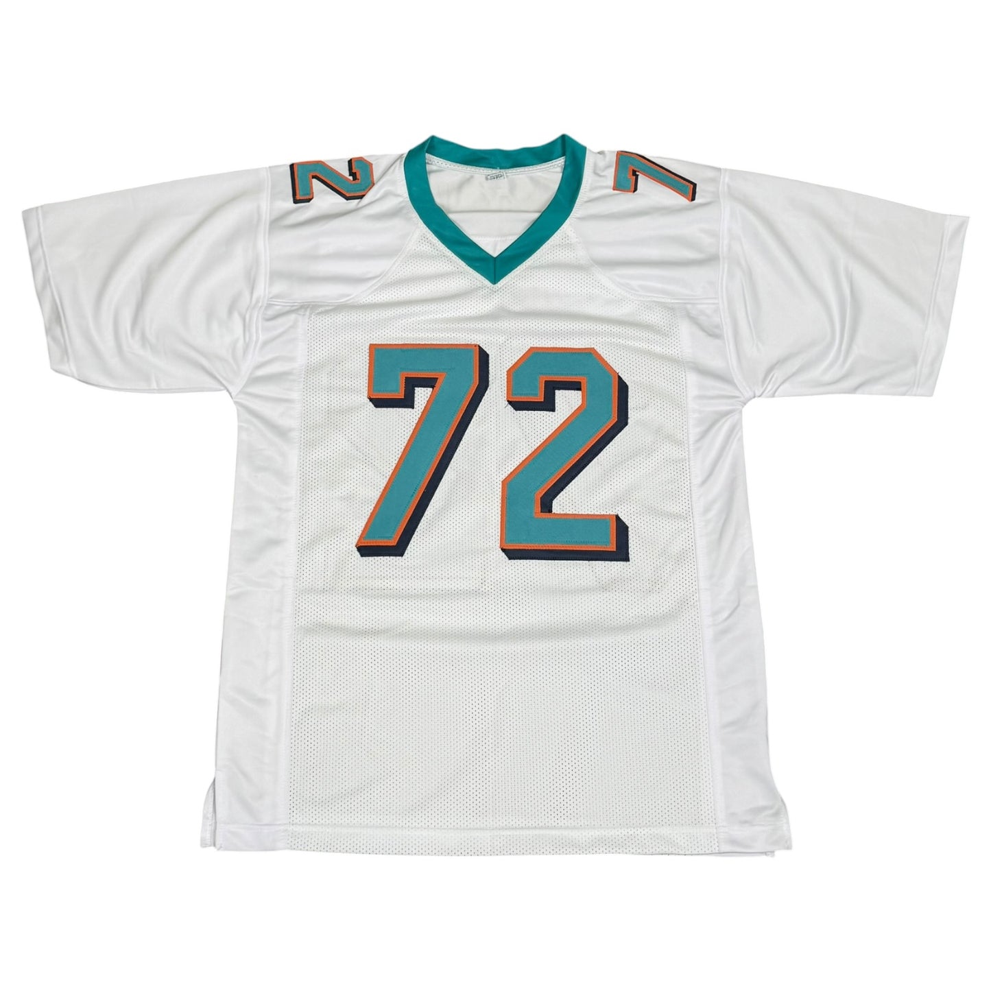 Vernon Carey Autographed Miami (White #72) Custom Stitched Jersey - JSA