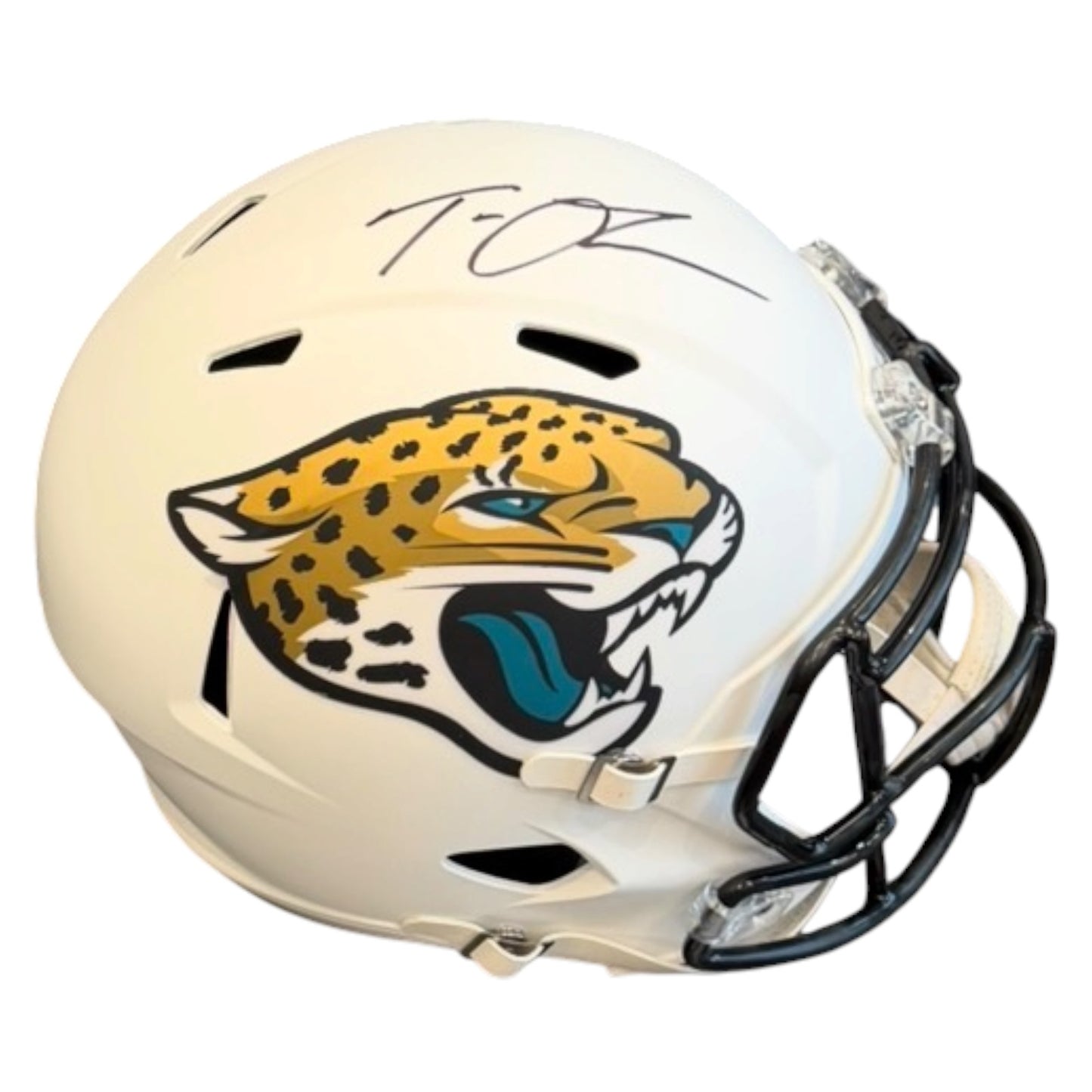Trevor Lawrence Autographed Jacksonville Jaguars (Shell White) Deluxe Full-Size Replica Helmet - Fanatics