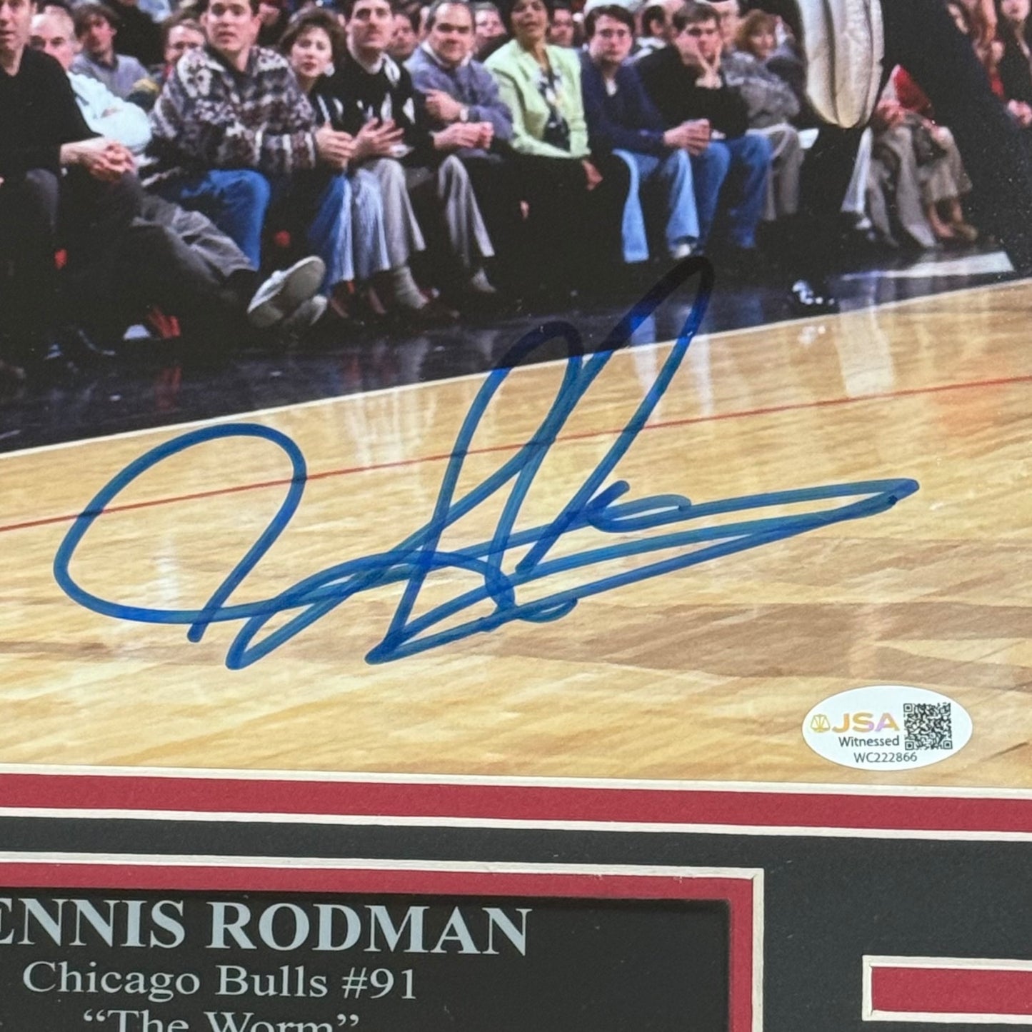 Dennis Rodman Autographed Chicago Bulls Deluxe Framed 8x10 Photo - JSA