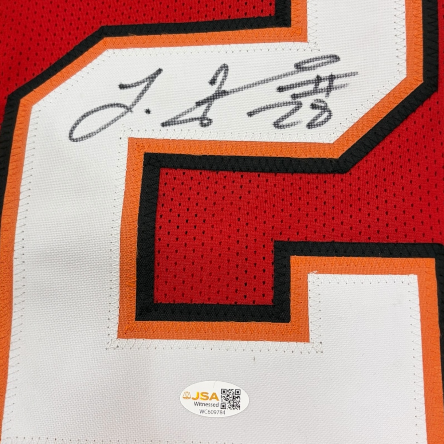 Leonard Fournette Autographed Tampa Bay (Red #28) Custom Stitched Jersey - JSA