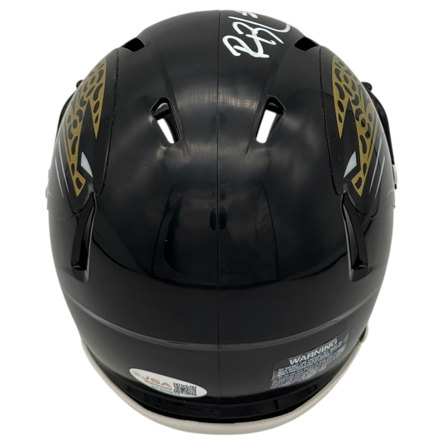 Reggie Barlow Autographed Jacksonville Jaguars (Throwback) Mini Helmet - JSA