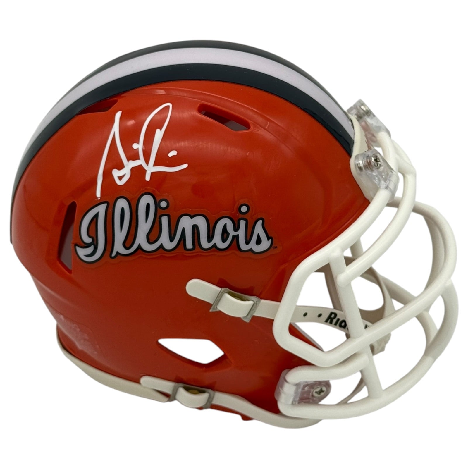 Simeon Rice Autographed Illinois Fighting Illini (Speed) Mini Helmet