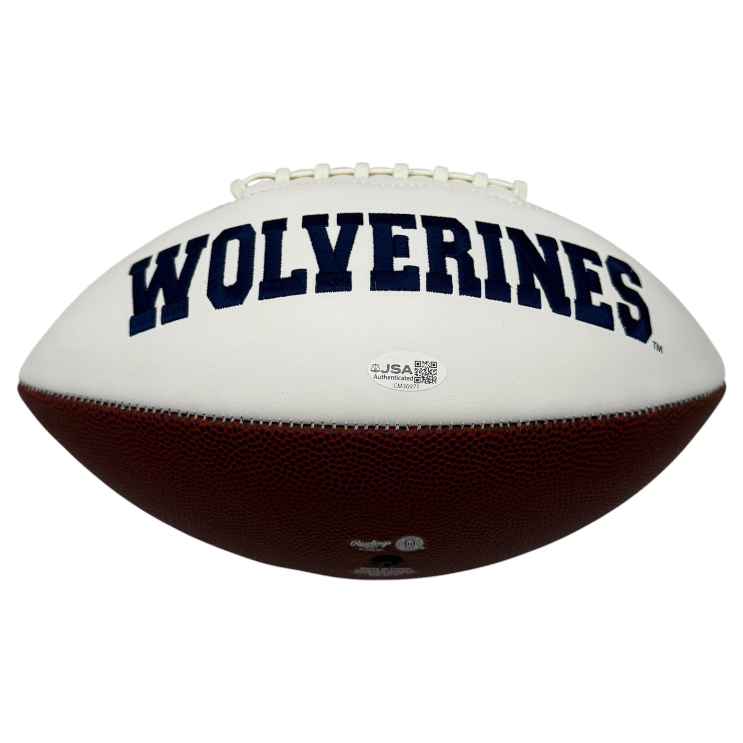 Anthony Carter Autographed University of Michigan Wolverines Logo Football - JSA