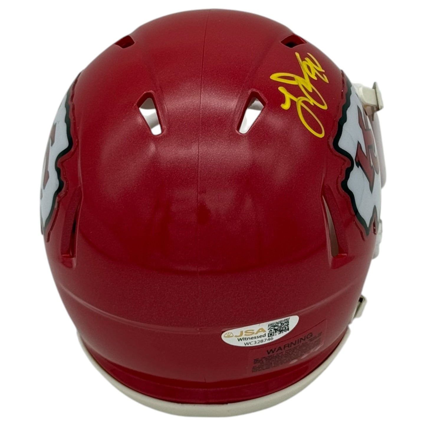 Larry Johnson Autographed Kansas City Chiefs (Speed) Mini Helmet - JSA