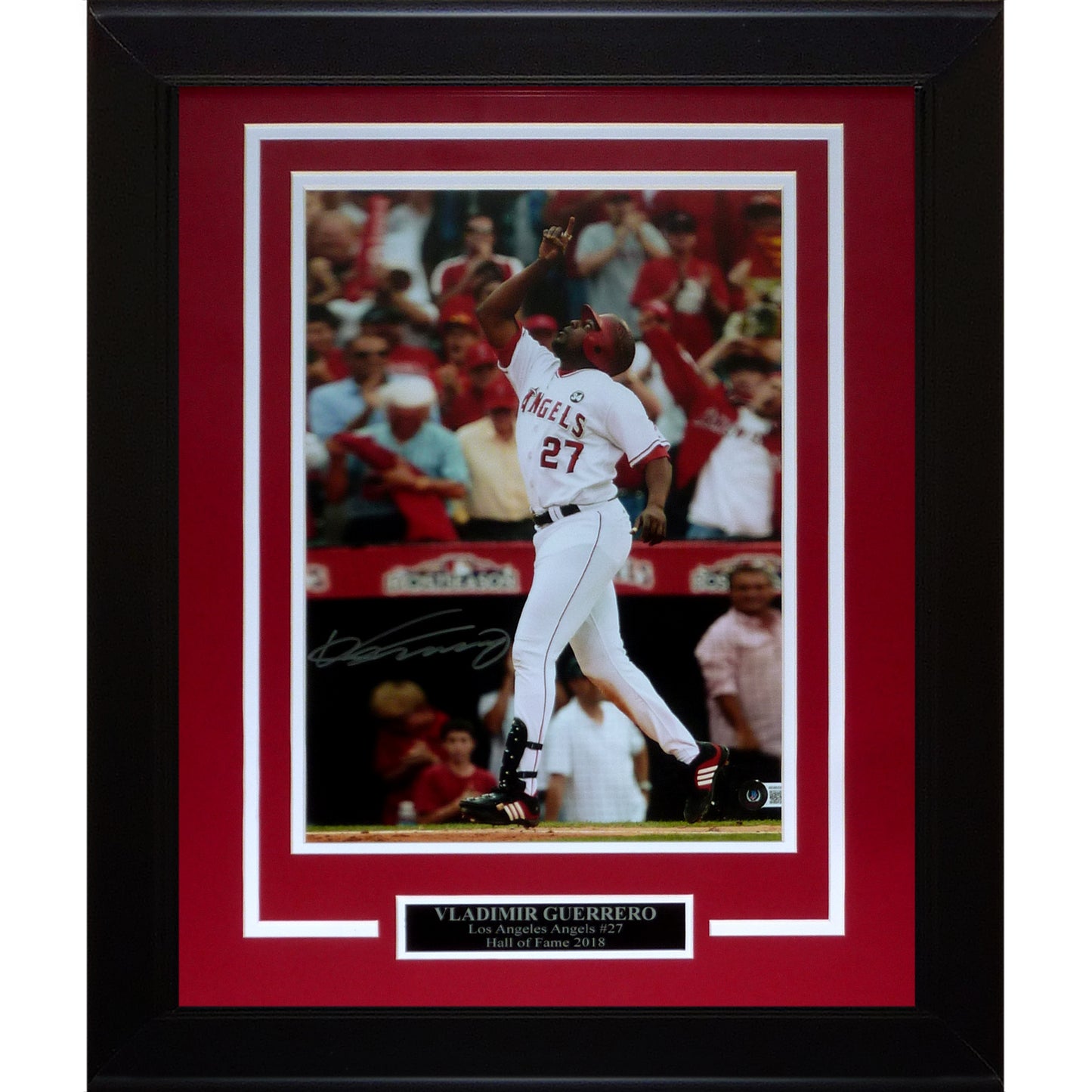 Vladimir Guerrero Sr. Autographed Los Angeles Angels Deluxe Framed 11x14 Photo - JSA