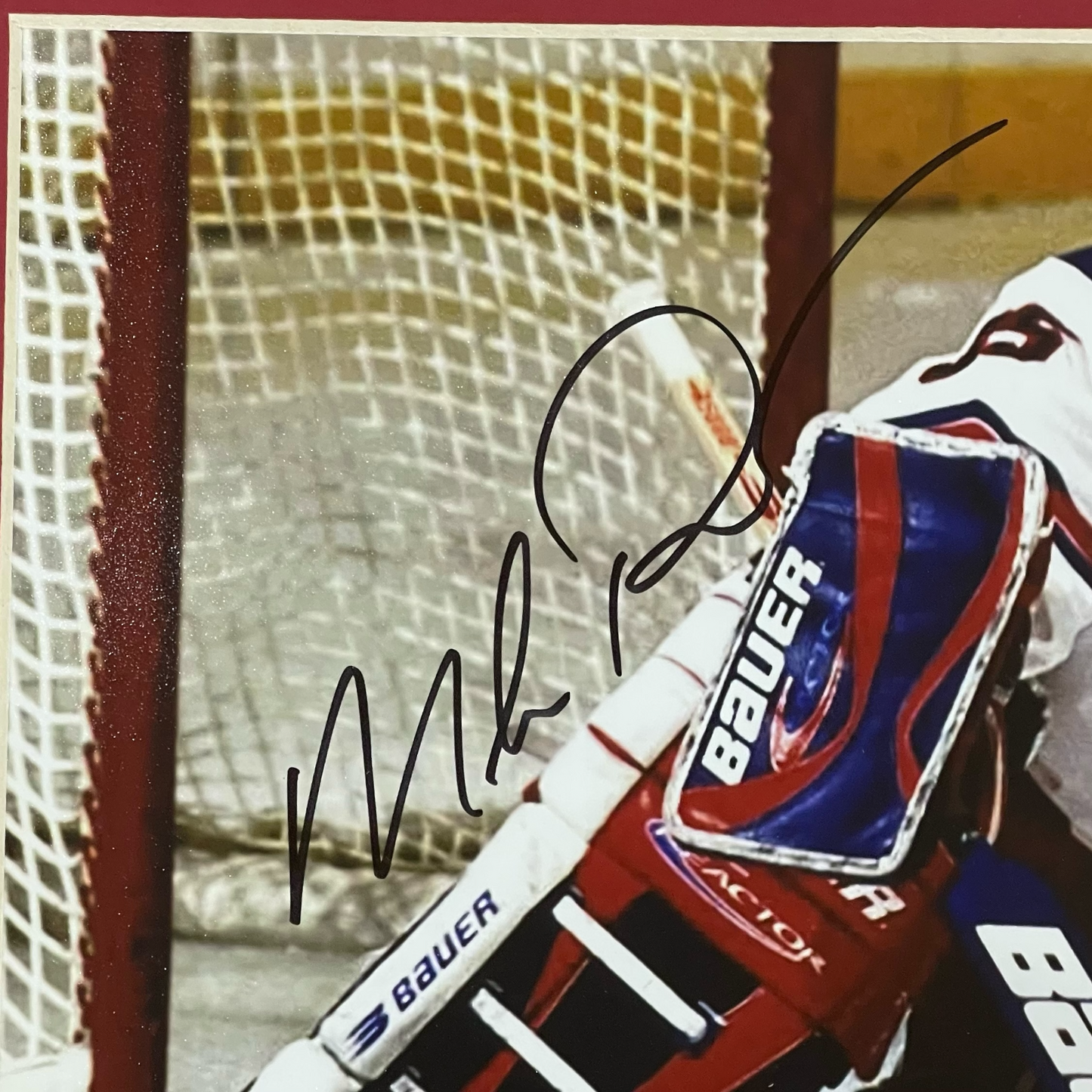 Mike Richter Autographed New York Rangers Deluxe Framed 8x10 Photo