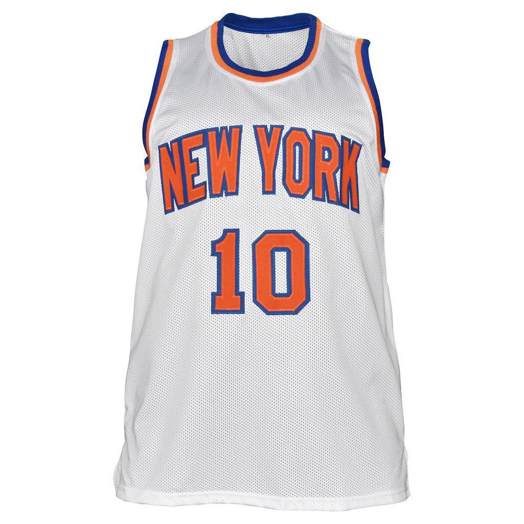 Walt Frazier Autographed New York Knicks (White #10) Custom Jersey - JSA