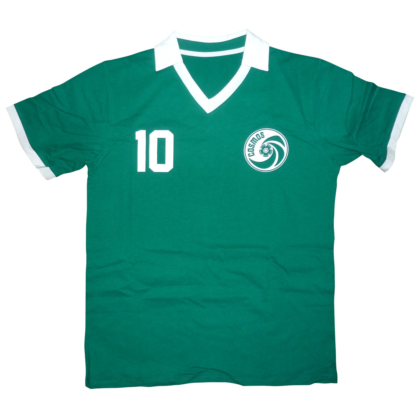 Pele Autographed New York Cosmos (Green #10) Jersey - Beckett