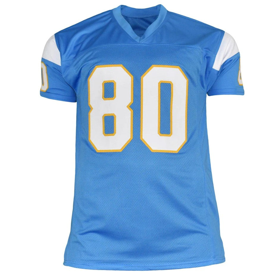 Kellen Winslow Sr Autographed San Diego (Powder Blue #80) Custom Jersey w/ HOF 95 - JSA