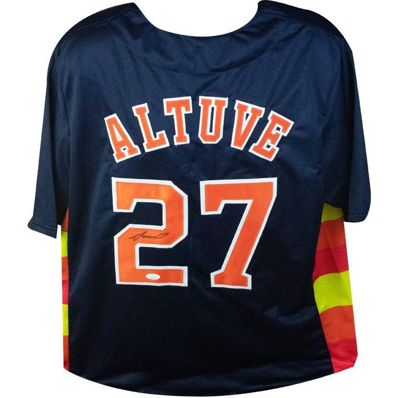 Jose Altuve Autographed Houston (Navy Blue #27) Custom Jersey 