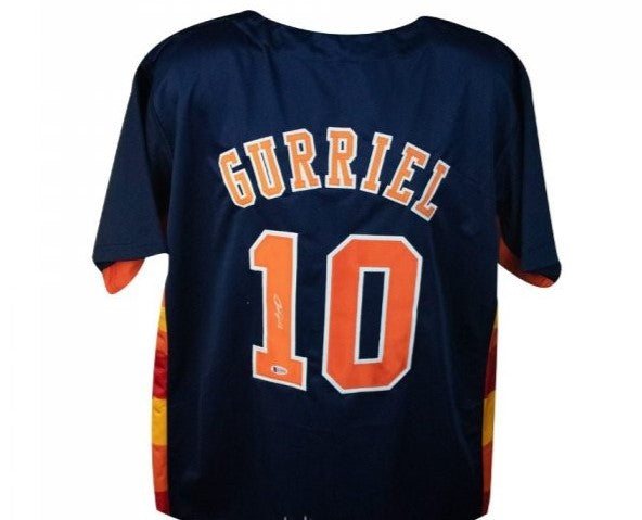 Yuli Gurriel Autographed Houston Astros (Navy Blue #10) Jersey - Beckett
