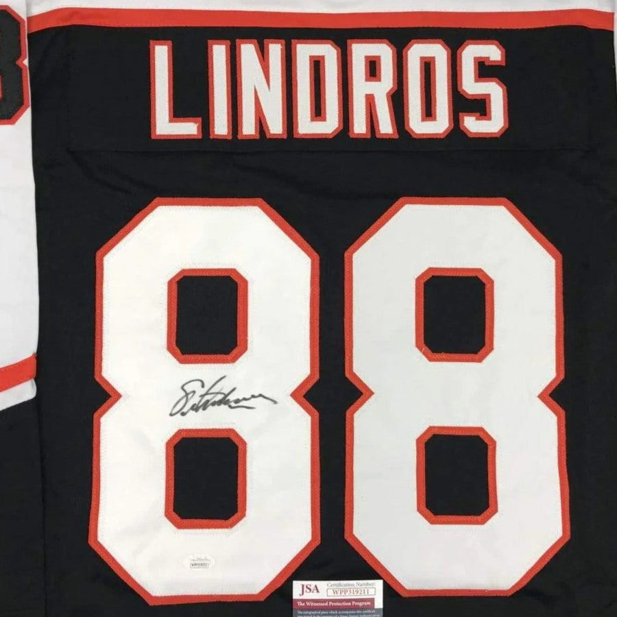 Eric Lindros Autographed Philadelphia (Black #88) Custom Jersey - JSA