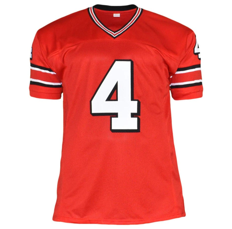 Champ Bailey Autographed Georgia (Red #4) Custom Jersey - JSA