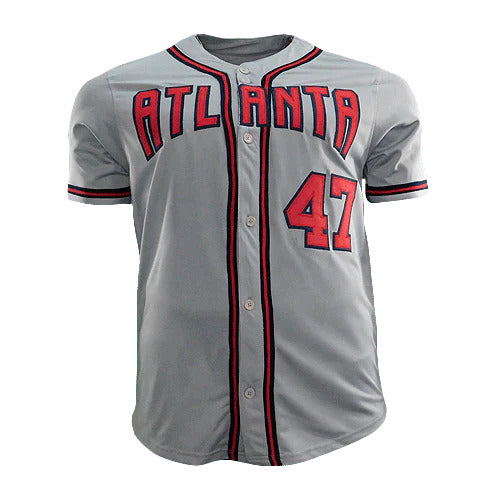 Tom Glavine Autographed Alanta (Grey #47) Stitched Jersey - Radtke