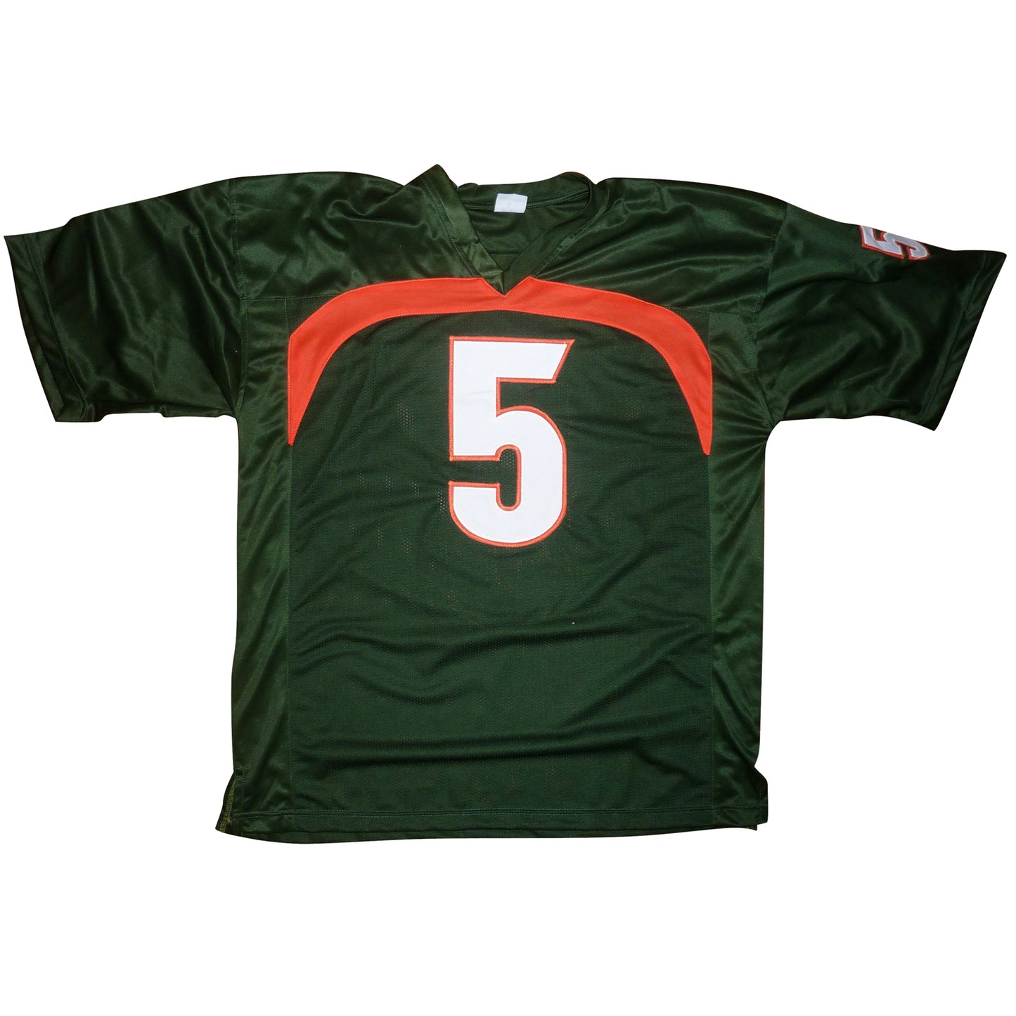 Andre Johnson Autographed Miami Hurricanes (Green #5) Custom Jersey - JSA