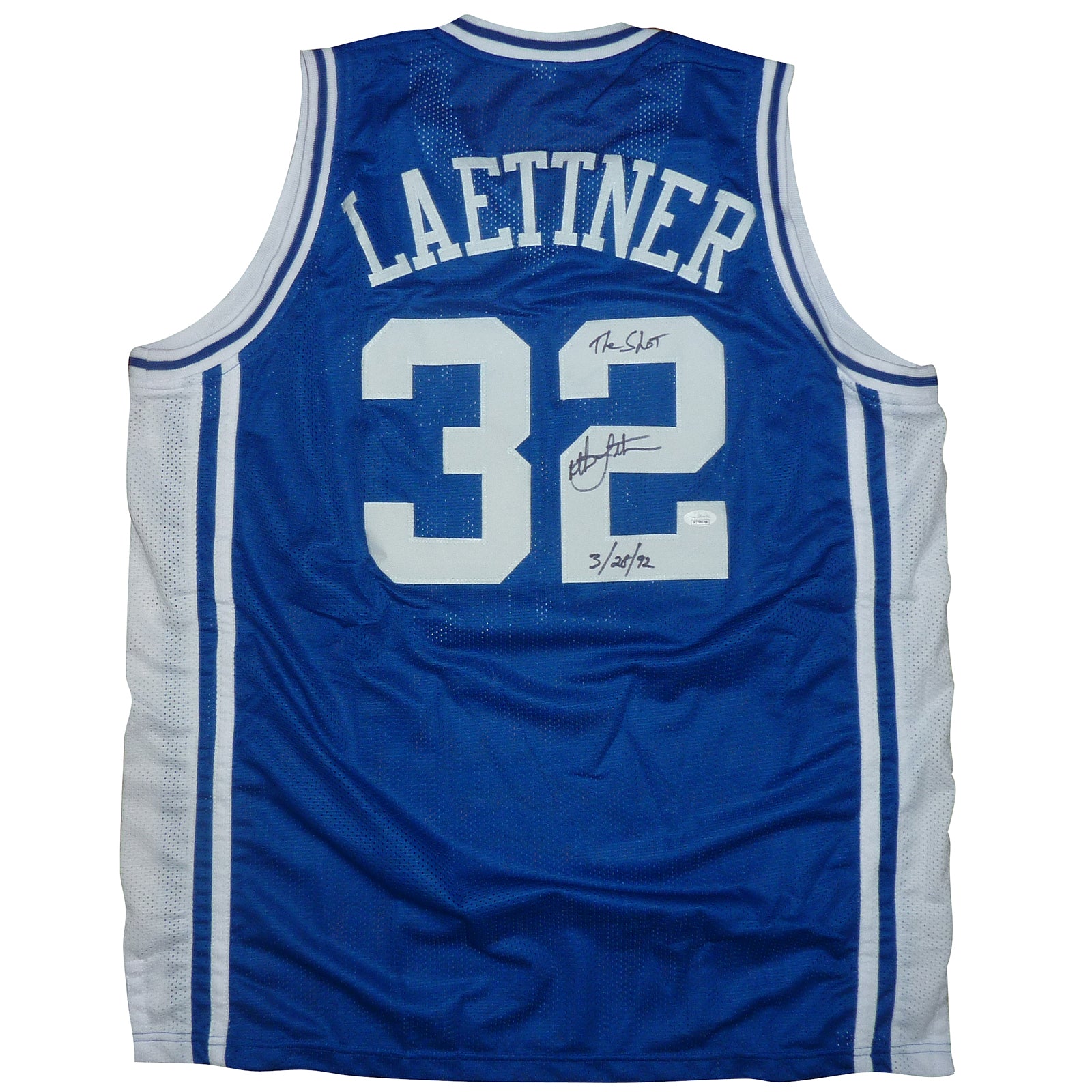 Christian Laettner Autographed Duke Blue Devils (Blue #32) Custom