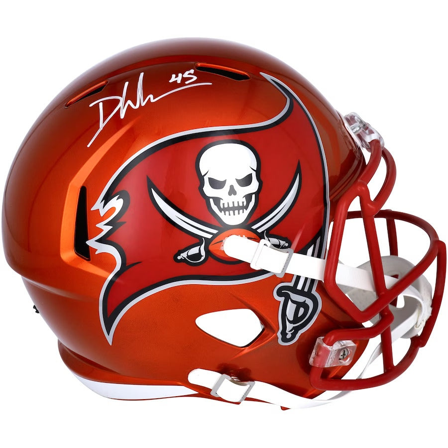 Devin White Autographed Tampa Bay Buccaneers (FLASH Alternate) Deluxe Full-Size Replica Helmet - Beckett