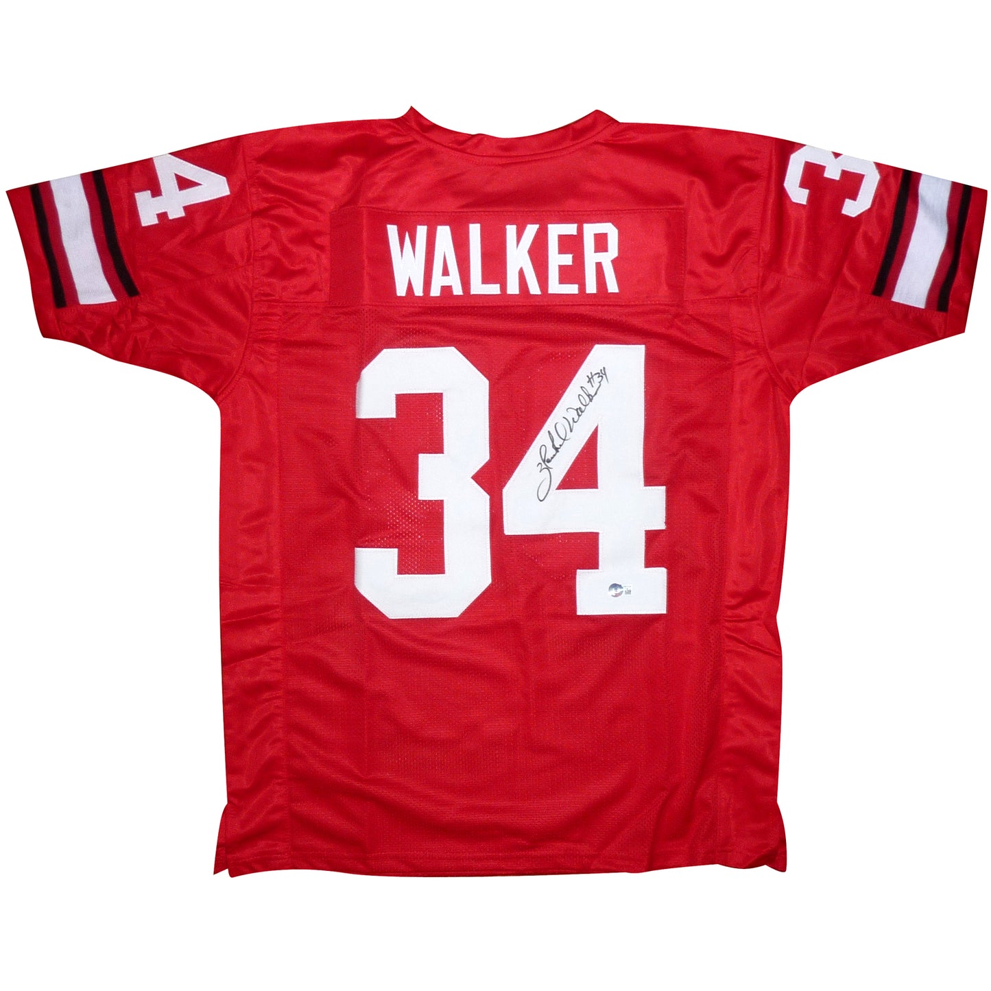 Herschel Walker Autographed Georgia Bulldogs (Red #34) Custom Jersey - JSA