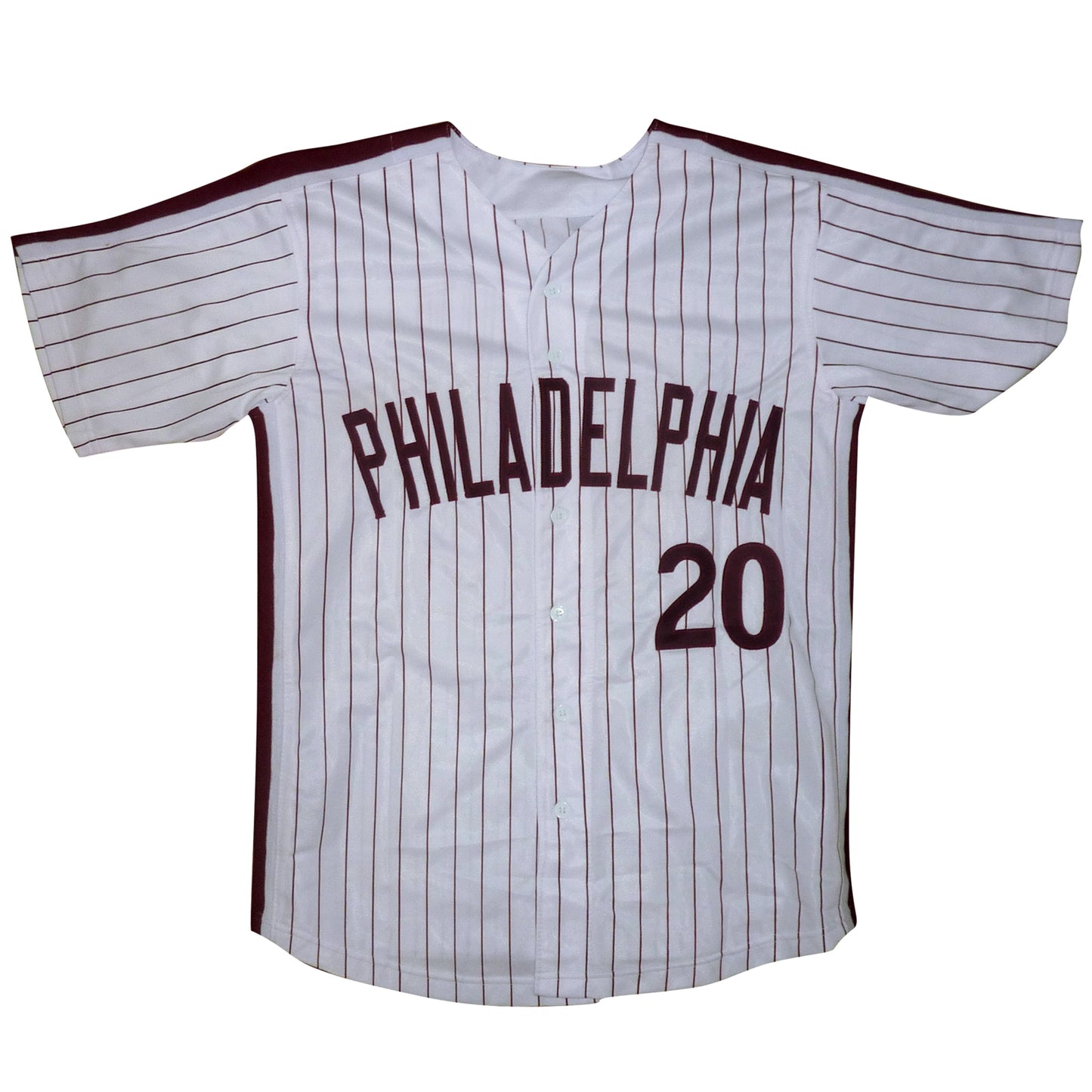Mike Schmidt Autographed Philadelphia Phillies (White Pinstripe #20) Jersey - JSA