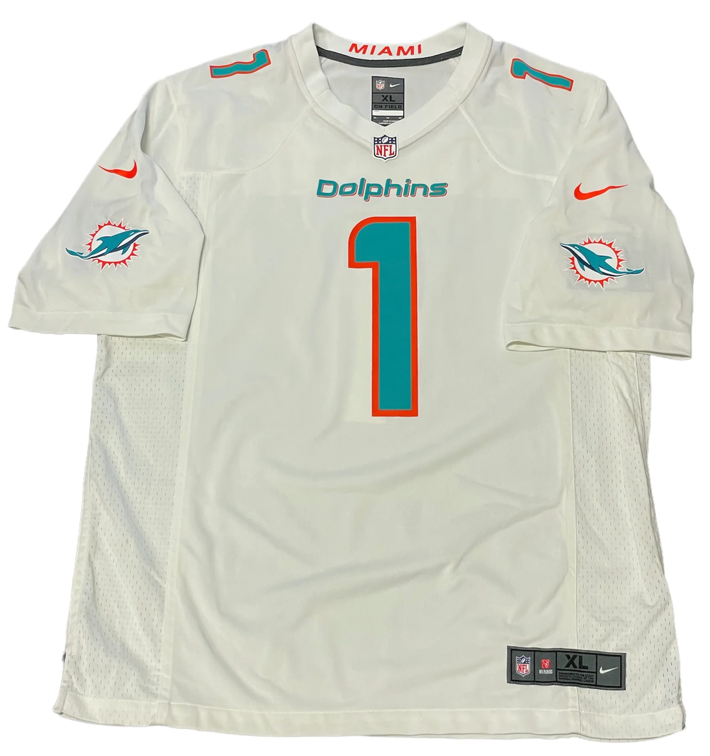 Tua Tagovailoa Autographed Miami Dolphins (White #1) Nike Jersey - Fanatics