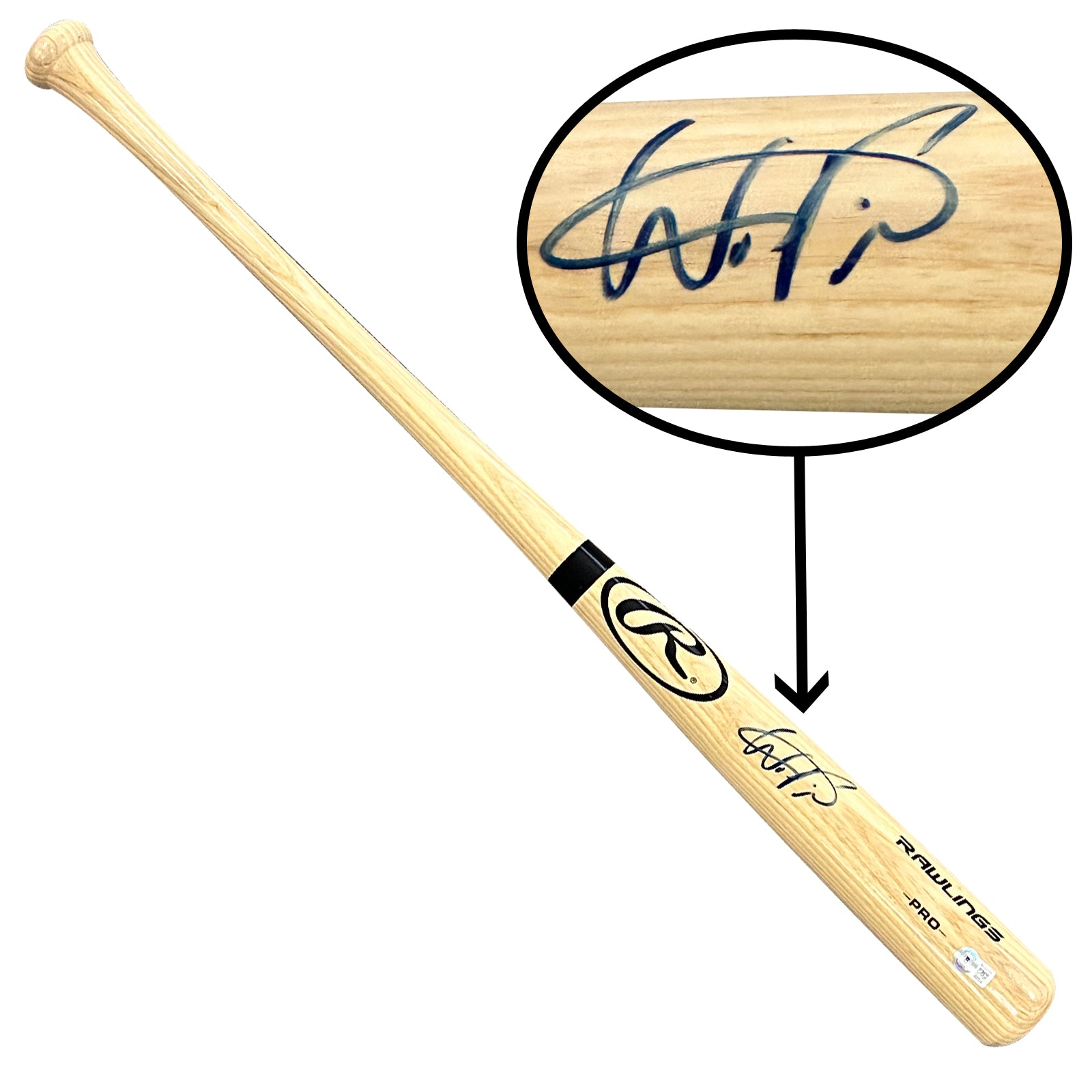 Wander Franco Autographed Rawlings Tan Baseball Bat - JSA