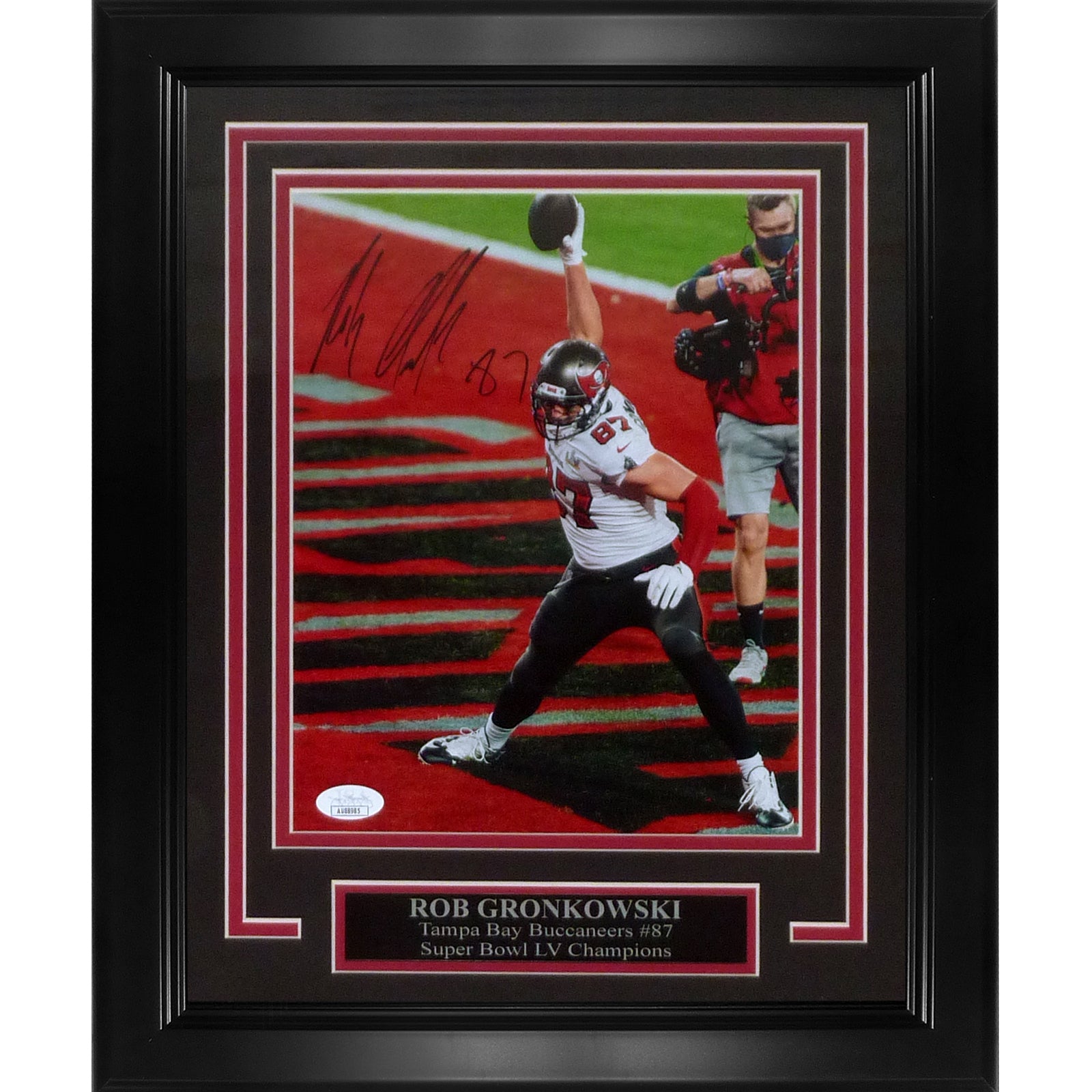 Rob Gronkowski Autographed Tampa Bay Buccaneers Deluxe Framed 8x10