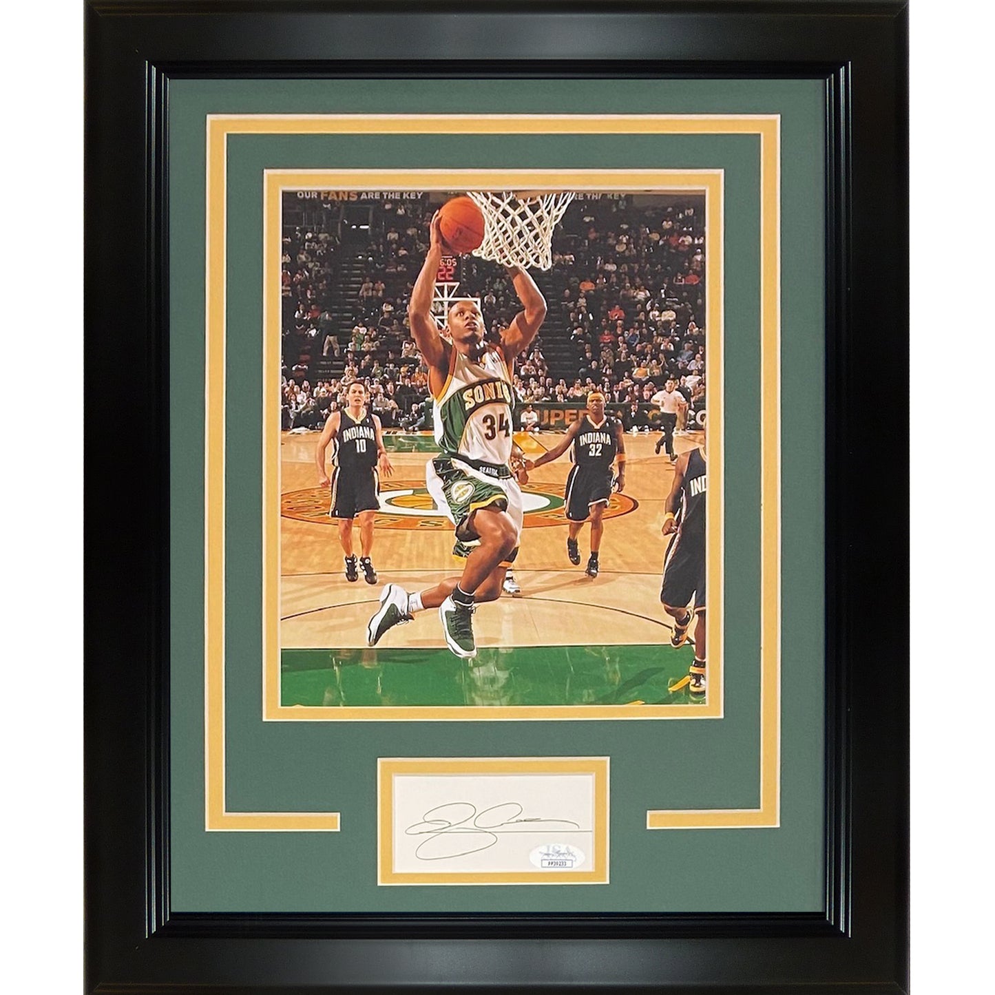 Ray Allen Autographed Seattle Sonics "Signature Series" Frame - JSA