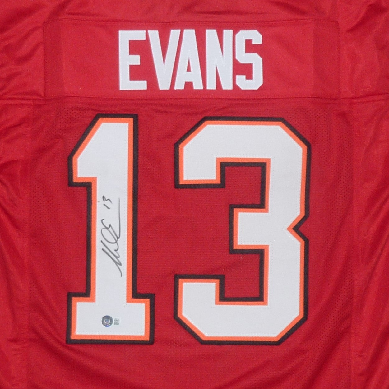 Mike Evans Autographed Tampa Bay (Red #13) Custom Jersey - Beckett