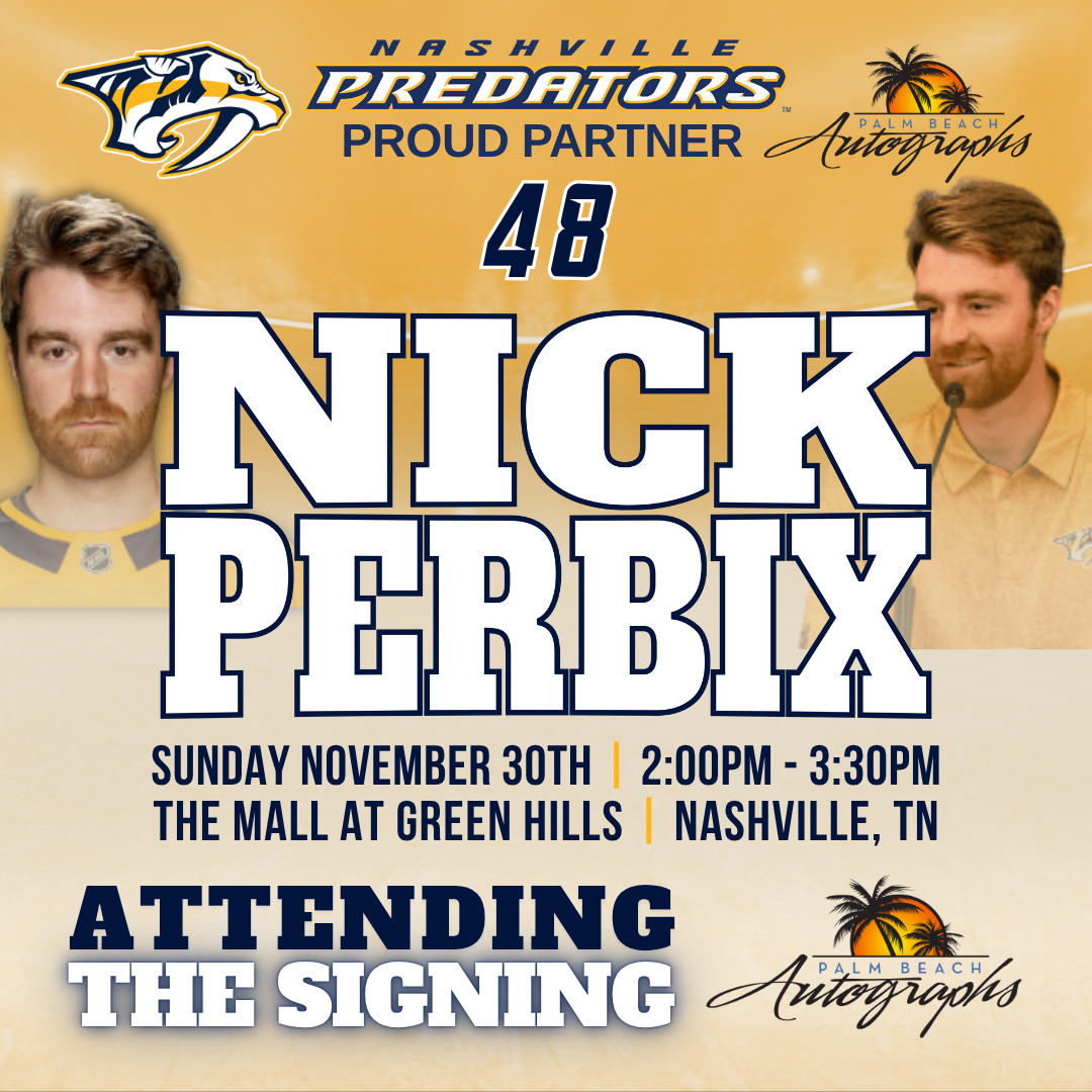 NICK PERBIX AUTOGRAPH EVENT - Nashville (The Mall at Green Hills) In-Store Public Signing - November 30th, 2025