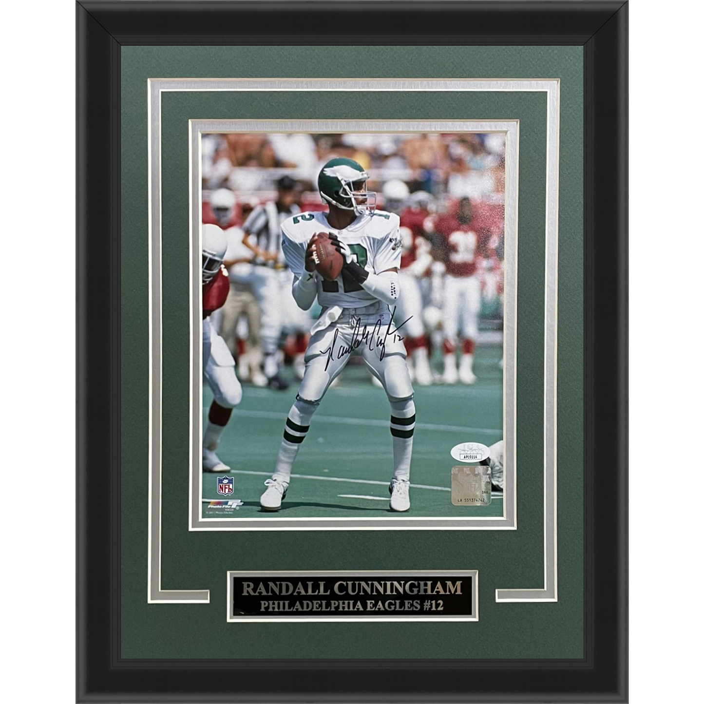Randall Cunningham Autographed Philadelphia Eagles Deluxe Framed 8x10 Photo - JSA