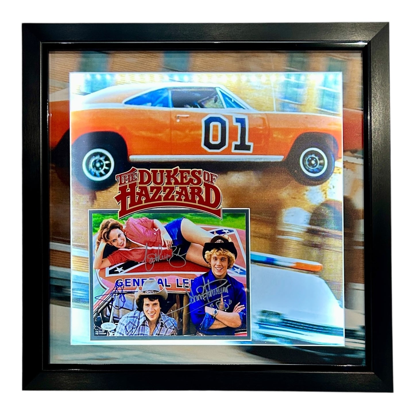 The Dukes of Hazzard Autographed Deluxe Framed 8x10 Photo - JSA