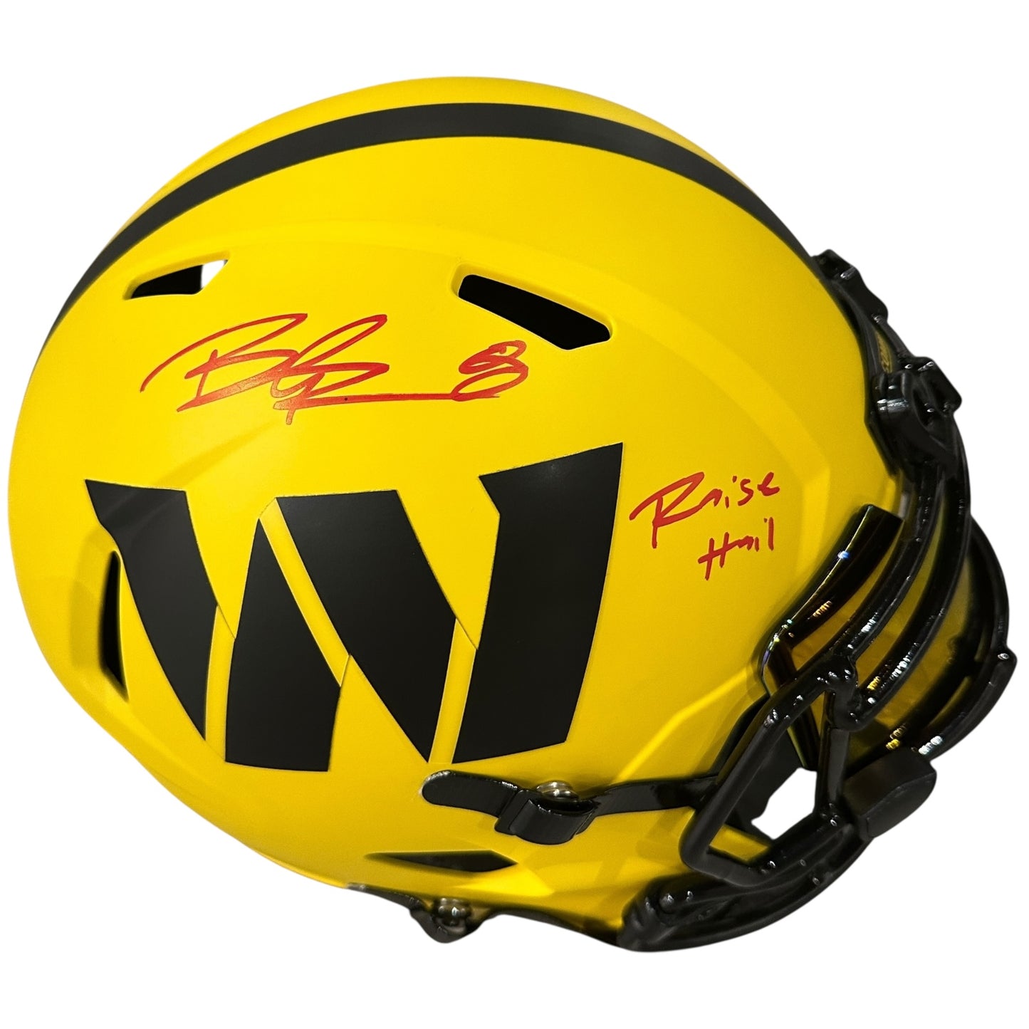 Brian Robinson Jr. Autographed Washington Commanders Riddell Rave Replica Helmet - JSA