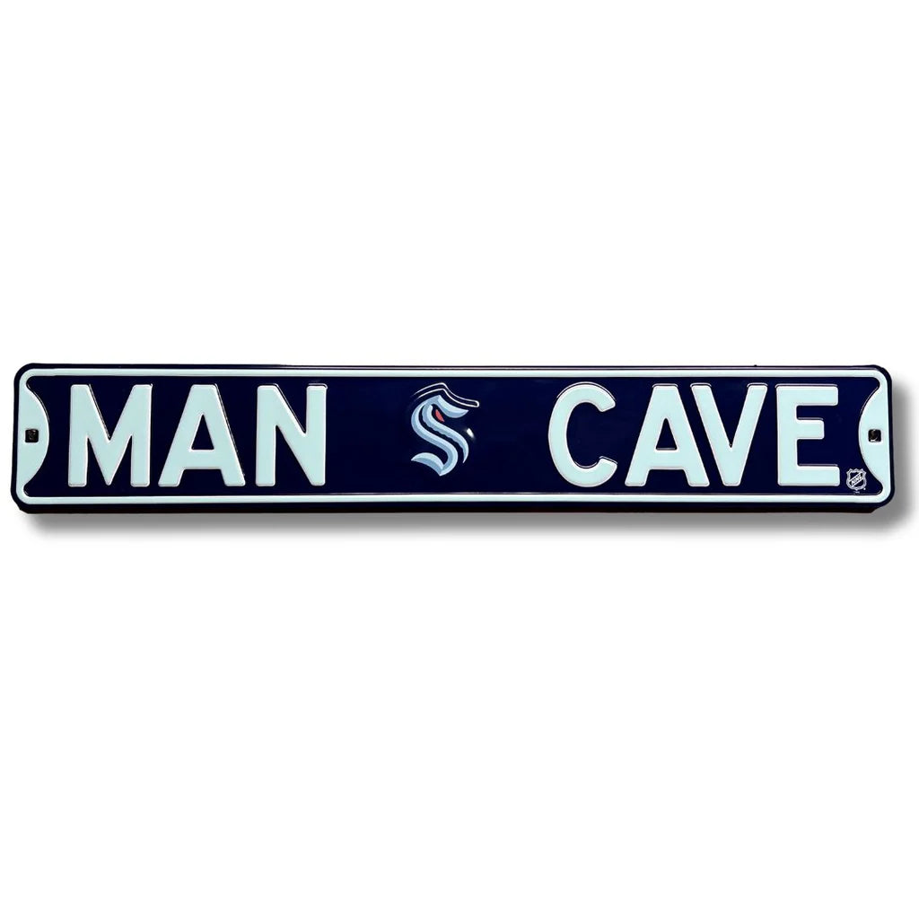 Seattle Kraken "MAN CAVE" Authentic Street Sign