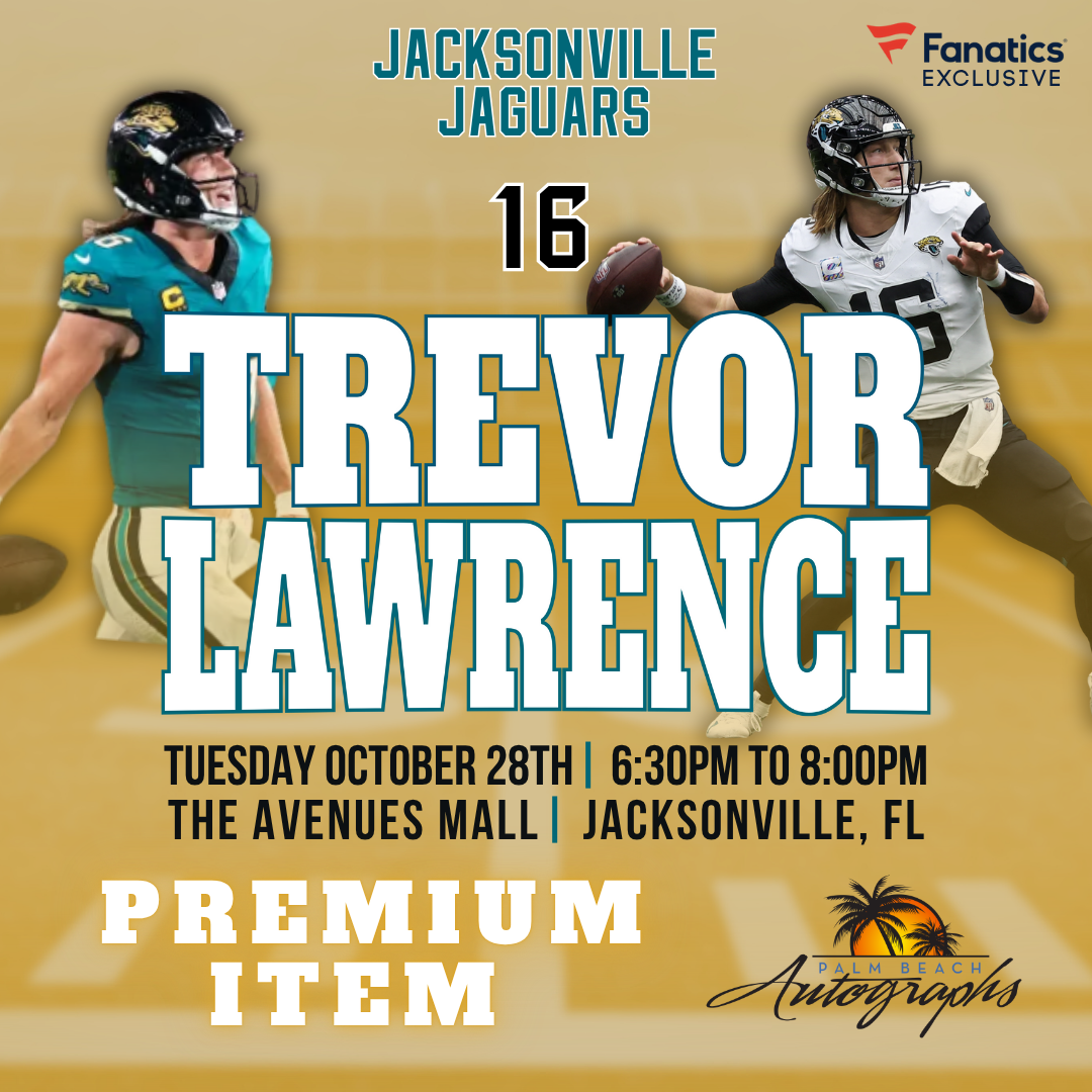 TREVOR LAWRENCE AUTOGRAPH EVENT - Jacksonville (The Avenues Mall) In-Store Public Signing - October 28th, 2025