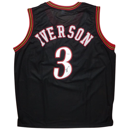 Allen Iverson 76ers Custom Black Jersey