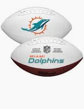 De'Von Achane Dolphins White Panel Logo Football