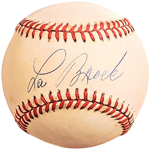 Lou Brock Autographed Authentic Cooperstown Collection L White St. Lou –  Latitude Sports Marketing