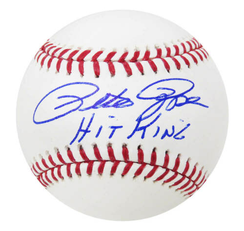 Pete Rose Autographed MLB Baseball w/ "Hit King" - JSA