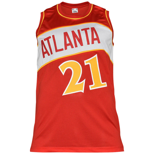 Dominique Wilkins Autographed Atlanta Hawks (Red #21) Jersey - JSA