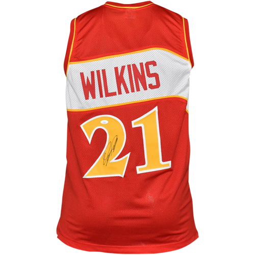 Dominique Wilkins Autographed Atlanta Hawks (Red #21) Jersey - JSA