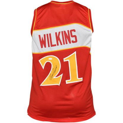 Dominique Wilkins Autographed Atlanta Hawks (Red #21) Jersey - JSA
