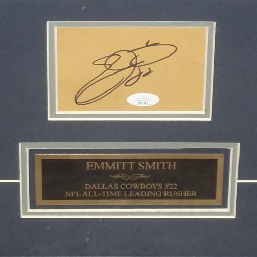 Emmitt Smith Autographed Dallas Cowboys All-Time Leading Rusher Commemorative 11x14 Photo Frame - JSA