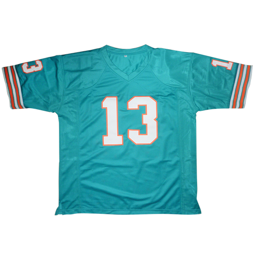 Dan Marino Autographed Miami Dolphins (Teal #13) Custom Jersey - JSA