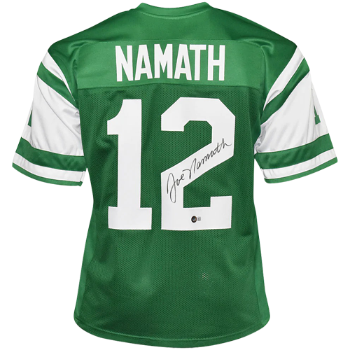 Joe Namath Autographed New York Jets (Green #12) Jersey - JSA